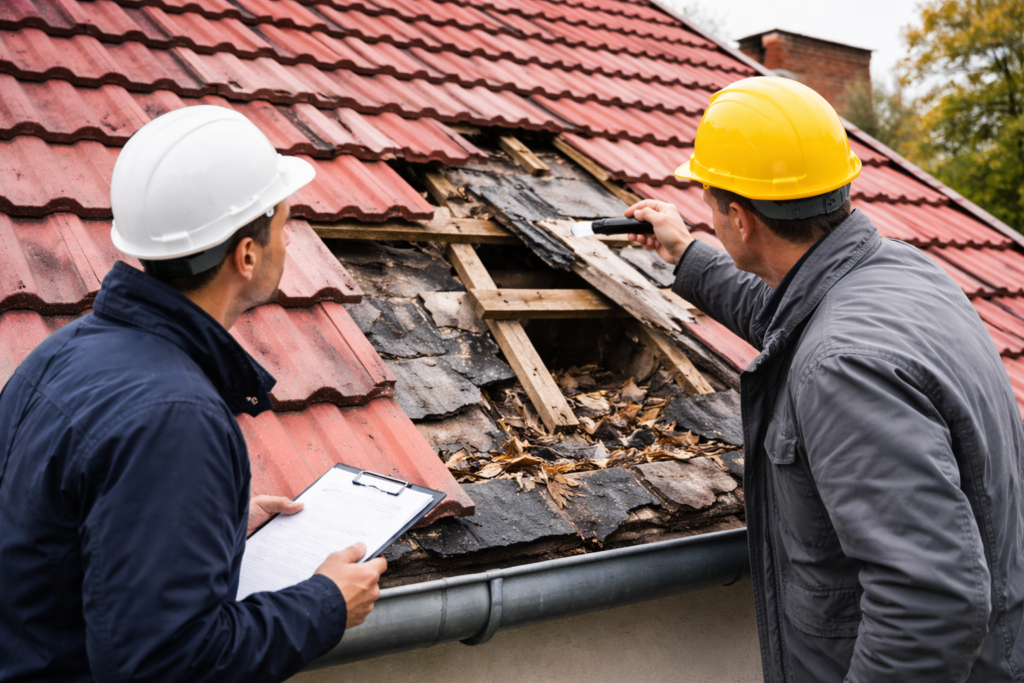 Ekspertyza budowlana dachu z oceną uszkodzonej więźby dachowej i nieszczelnego pokrycia