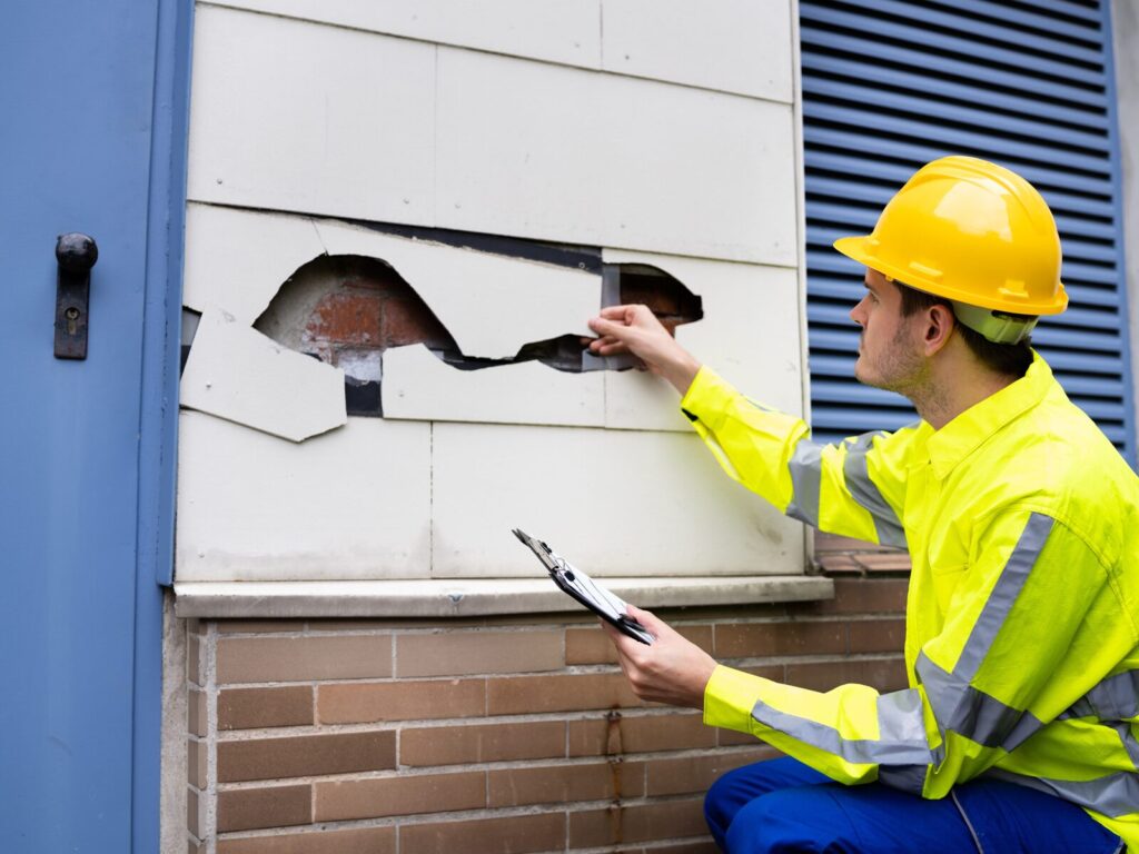 Ekspertyzy budowlane – inżynier oceniający stan techniczny budynku mieszkalnego