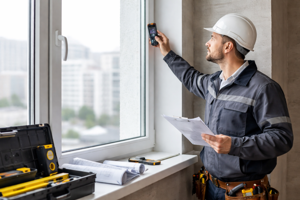 Ekspertyza budowlana montażu okien – kontrola szczelności i poprawności osadzenia stolarki okiennej