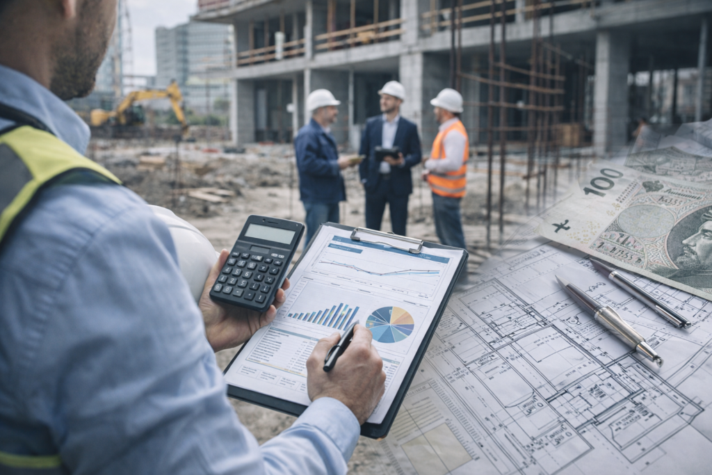 Analiza kosztów robót budowlanych i napraw na placu budowy – wycena inwestycji i szkód