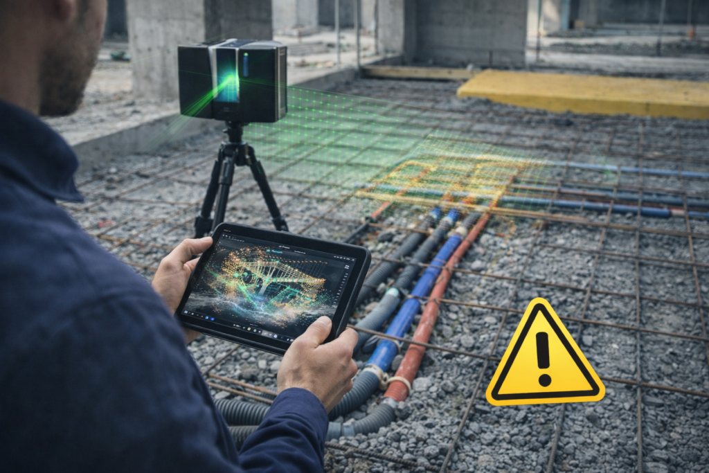 Zabezpieczenie materiału dowodowego robót zanikających poprzez skaning laserowy 3D na budowie